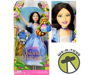 Barbie as The Island Princess Brunette with Blue Dress Doll 2007 Mattel NEW