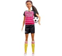 Barbie Athlete Doll, Brunette Soccer Player Doll with Soccer Ball