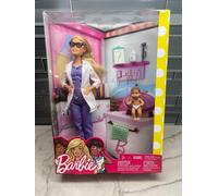 Barbie Baby Doctor Pediatrician Doll & Playset Infant Baby Bottle Blanket Scope