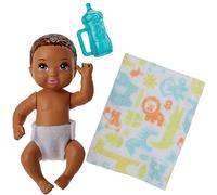 Barbie baby doll Skipper Babysittersgirls 6 cm brown (FHY79)