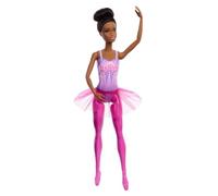 Barbie Ballerina Doll, Brunette Fashion Doll Wearing Purple Removable Tutu, Posed with Ballet Arms & “en Pointe” Toe Shoes