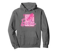 Barbie - Barbie Pink Core Pullover Hoodie, Adult Unisex, Asphalt Grey, Medium