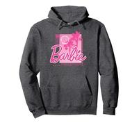 Barbie - Barbie Pink Core Pullover Hoodie, Adult Unisex, Dark Heather Grey, Small