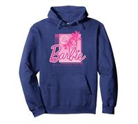Barbie - Barbie Pink Core Pullover Hoodie, Adult Unisex, Navy Blue, Large