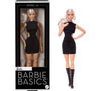 Barbie Basics Model 02 Collector Doll with Blonde Hair Black Mini Dress & Gladiator Boots Universal-fit Fashions Posable Body & Swappable Doll Head