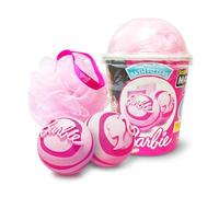 Barbie Bath Fizzers - Make Your Own Scented Bath Bombs, STEM Activity Kit | Peach-Scented Bath Toy, 2 Moulds, 4 Ingredient Sachets, Gift Boxes Included, Ages 6+, Science Maker Kitz by Bladez Toyz