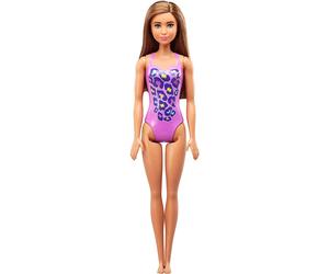 Barbie Beach Doll Water Play with Purple Patterned Swim Suit - NEW BOXED