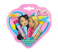 Barbie BFF Children's Lip Balm Duo - 2 x 4g - Tear & Share Packaging - Strawberry & Mango Fragranced