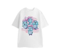 Barbie Bibble Women's White Graphic Tee | Live Laugh Bibble Slogan Print Short Sleeve Crew Neck Top | Soft 100% Cotton Regular Fit Everyday Wear | Official Movie Merch - Medium
