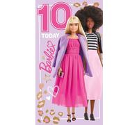 BARBIE BIRTHDAY CARD AGE 10 HAPPY 10TH BIRTHDAY CARD