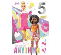 Barbie Birthday Card with Age Sticker Sheet - Add in the Age