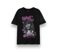 Barbie Women's Adult Short Sleeved T-Shirt (Womens Black) in Black | Size: Large Barbie Black L