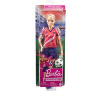 Barbie Soccer Doll, Blonde Ponytail, Colorful #9 Uniform, Soccer Ball, Cleats, Tall Socks, Great Sports-Inspired Gift for Ages 3 and Up