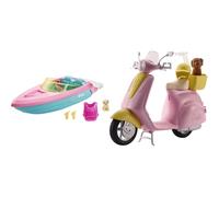 Barbie Boat with Puppy and Themed Accessories, Fits 3 Dolls, Floats (US IMPORT)