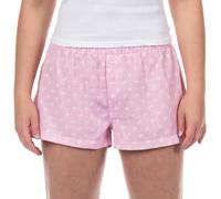 Barbie Boxer Sleep Shorts Pajamas Women's Allover Logo Design Lounge Pajama Micro Bottoms, Pink, Medium