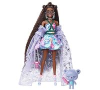 Barbie Extra Fancy Doll in Teddy-Print Gown - Multicolor