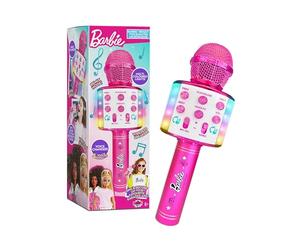 Barbie Bright Voicemaster Microphone | Karaoke Wireless Microphone | Wireless Speaker | Multi-coloured Lights | 5 Voice Effects | Sing & Record | Barbie Roleplay By Sinco Creations