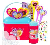 Barbie Bubbles for Girls - Bundle with Purse with Bubble Wand, Create a Face Princess Sticker Pack, and Disney Princess Stickers | Barbie Bubbles Party Favors