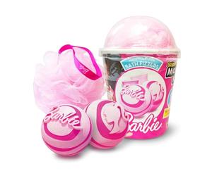 Barbie by Bladez Toyz Make Your Own Bath Fizzers Peach Scented - Includes Scrunchie for Luxurious Bath Time - STEM Learning Activity - Science Barbie Accessories & Gifts - Perfect for Barbie Girl Fun