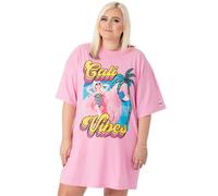 Short Sleeve Skater Dress Barbie Pink XL