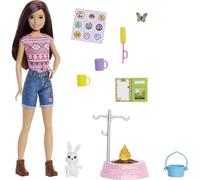 Barbie It Takes Two Camping Playset with Skipper Doll (~10 in), Pet Bunny, Firepit, Sticker Sheet & Camping Accessories, Gift for 3 to 7 Year Olds, HDF71