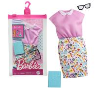 Barbie Career Outfit Clothes & Accessories - Teacher Pink Shirt & Skirt