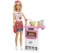 Barbie Careers Baking Feature Doll & Playset, colourful accessories, gift for children 4 to 9 years FHP57