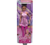 Barbie Careers Fashion Doll & Accessories Brunette Ice Skater Removable Outfit