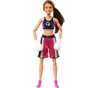 Barbie Careers Fashion Doll & Accessories Made to Move Brunette Boxer Wearing Removable Uniform with Boxing Gloves 22 Bendable Joints