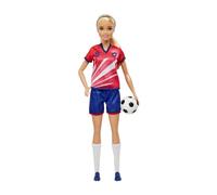 Barbie Soccer Doll, Blonde Ponytail, Colorful #9 Uniform, Soccer Ball, Cleats, Tall Socks, Great Sports-Inspired Gift for Ages 3 and Up