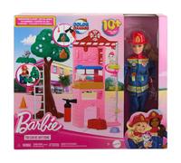Barbie Careers Firefighter Doll & Playset with Fire Station & Tree, 2 Pets, Color-Change & 10+ Accessories Including Fire Extinguisher Squirt Toy