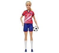 Barbie Soccer Doll, Blonde Ponytail, Colorful #9 Uniform, Soccer Ball, Cleats, Tall Socks, Great Sports-Inspired Gift for Ages 3 and Up