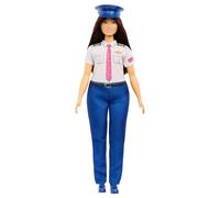 Barbie Careers Pilot Fashion Doll Wearing Removable Look with Flight Uniform & Shoes, Plus Hat Accessory, JKF75