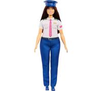 Barbie Careers Pilot Fashion Doll Wearing Removable Look with Flight Uniform & Shoes, Plus Hat Accessory, JKF75