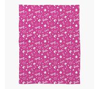 Barbie Character World Official Licensed Fleece Blanket |Stars Bedroom Design | Warm Super Soft Feel Throw | Perfect for Home, Bedroom, Sleepovers & Camping