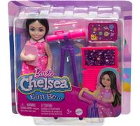 Barbie Doll & Accessories Toy Set, Chelsea Can Be Astronomer, Brunette Small Doll with 5 Science-Themed Pieces Including a Telescope