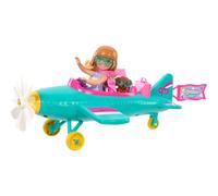 Chelsea Can Be… Doll & Plane Playset, 2-Seater Aircraft with Spinning Daisy Propellor & 7 Accessories, Including Puppy & Stickers, HTK38
