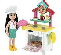 Barbie Chelsea Can Be Pizza Chef Playset with Brunette Chelsea Doll | Pizza Oven, 2 Spice Shakers, Pizza Pan & More, Great Gift for Ages 3 Years Old & Up, GTN63