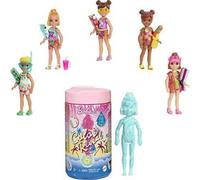 Barbie GTT25 Chelsea Color Reveal Doll with 6 Surprises: 4 Bags with Cover-Up, Shoes, Towel & Accessory, Multicolor, 15.88 cm*8.4 cm*8.4 cm