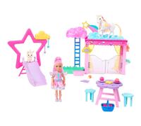 Barbie Chelsea Doll and Baby Pegasus Playset Toy Set with Bunny