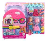 Barbie Chelsea Doll & Closet Toy Playset with 15 Pieces Clothes & Accessories Included, Foldable Set for On-The-Go Play & Storage