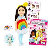 Barbie Chelsea Doll Playset for Girls - 3 Pc Bundle with Mini Chelsea Doll, Imagine Ink Mess Free Coloring Book, Stickers for Kids | Mini Barbie Doll Activity Set