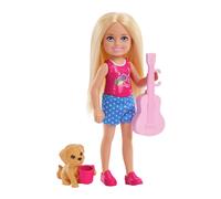 Barbie Chelsea Outdoor Adventures Playset, Family & Friends Set with Small Blonde Doll, Pet Puppy & 5+ Camping Accessories, JJV61