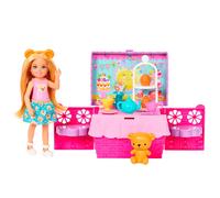 Barbie Club Chelsea Tea Party Doll and Transforming Playset | Blonde Small Doll, Feature Tea Party Themed Accessories, Transforming Picnic Basket, & 10+ Accessories, Ages 3+, JJB40