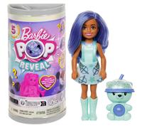 Barbie Chelsea Pop Reveal Bubble Tea Series Doll with Tea Can-Inspired Package & 5 Surprises Including Scented Small Doll & Pop-It Pet (Styles May Vary), HRK63