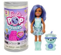 Barbie Chelsea Pop Reveal Bubble Tea Series Doll with Tea Can-Inspired Package & 5 Surprises Including Scented Small Doll & Pop-It Pet (Styles May Vary), HRK63