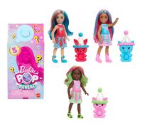 Barbie Chelsea Pop Reveal Doll Set, Shakes Series with 5 Surprises Including Scented Small Doll, Pop-It Pet & Color Change (Styles May Vary)