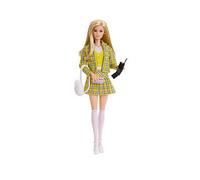 Barbie Signature Doll, Clueless Cher Collectible in Yellow Plaid Suit with Backpack, Cell Phone, & Learner’s Permit Accessories, JBJ34