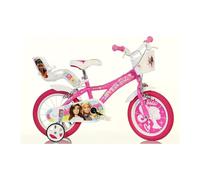 Dino Bikes Dino Barbie Rosa Kids Bike With Stabilisers - 14" Wheels