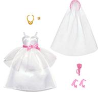 Barbie Clothes, Bridal Fashion Pack Doll On Wedding Day, 1 Outfit with Accessories for A Complete Look